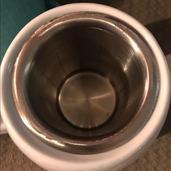 Stainless steel and porcelain tea cozy. - Picture 5 of 6